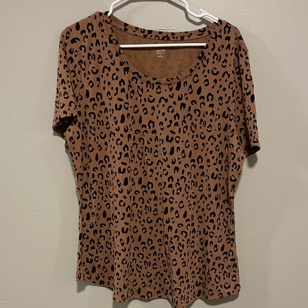 Ricki's Brown Leopard Print Short Sleeve Top